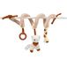 Nattou Spiraal, Sneeuwluipaard Jungo, met rammelaar en siliconen ring, 60 cm, veganistisch, Boris & Jungo, beige