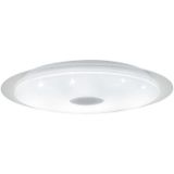 EGLO Moratica-A Plafondlamp LED Zilver, Transparant, Wit Rond Opbouw Kunststof, Staal IP20 I 1 Gloeilamp(en) LED AC 220 - 240 V 50 / 60 Hz 220 - 240 75 mm 2,35 kg 57 cm Afstandsbediening inbegrepen Ja Batterijen inbegrepen Ja