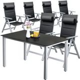 Casaria Tuinset Bern - 7-delig Aluminium - Zilver