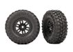 Traxxas - Pneus et roues, assemblés (jantes noires 1.0, pneus Canyon Trail 2.2x1.0) (2) (TRX-9773)