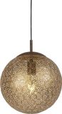 PAUL NEUHAUS Hanglamp met lampenkap 1 lichts H 1450 mm Roestbruin