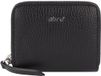 abro Leren Portemonnee Leather Adria Zip Wallet Black / Nickel Zwart
