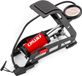 AMIO Voetpomp met manometer - Enkele zuiger - 0-11 Bar / 0-160 PSI - Rood/Zwart