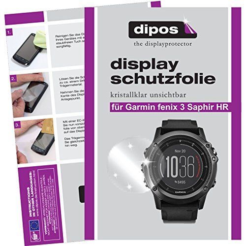 dipos I 6X beschermfolie compatibel met Garmin Fenix 3 Saphir HR folie displaybeschermfolie