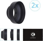 CamKix 2x Rubberen Zonnekap 58mm