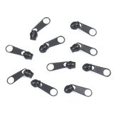 cyclingcolors 10 x vervangende ritssluiting-reparatieset voor ritssluiting hoofd nr. 5 schuivers voor kleding, tassen, jassen, tassen, koffers, jeans, matgrijs