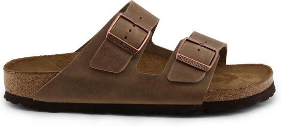 Birkenstock Arizona FL WB Narrow Unisex Slippers - Tabacco Brown - Size 45