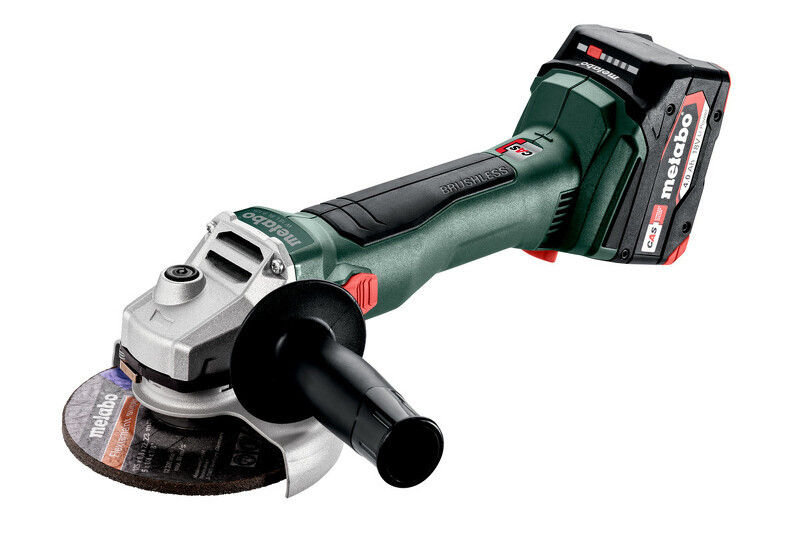 Metabo Metabo W 18 L BL 9-125 18V Li-Ion Accu Haakse Slijper Set (2x 4,0 Ah) In Metabox - 125mm