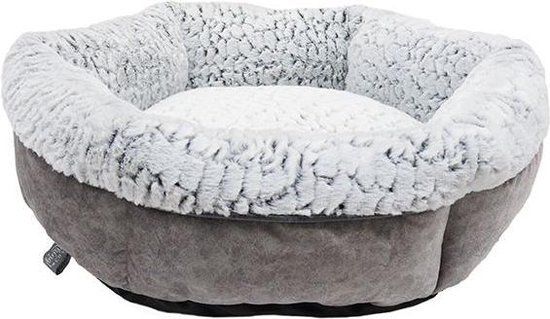 Rosewood Hondenmand Luxury Plush Rond Grijs - 48 cm - Blauw