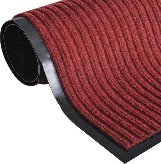 vidaXL Deurmat PVC Rood 90x120 cm