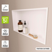 Sanizeo Niche de douche, rangement mural de salle de bain et douche 30x60cm blanc satiné, Nook by Sanizéo