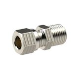 Rechte RIEGLER Rechte schroefverbinding R 1/2 a., buitendiameter buis: 18 mm, SW 26, werkdruk max. 60 bar, temperatuur max 150 °C, MS vern.