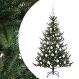 vidaXL Kunstkerstboom met kerstbal 150 cm 150 LED's Warmwit