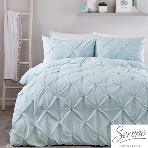 Serene Lara Ruched Easy Care Duvet Cover, Eggshell, Single