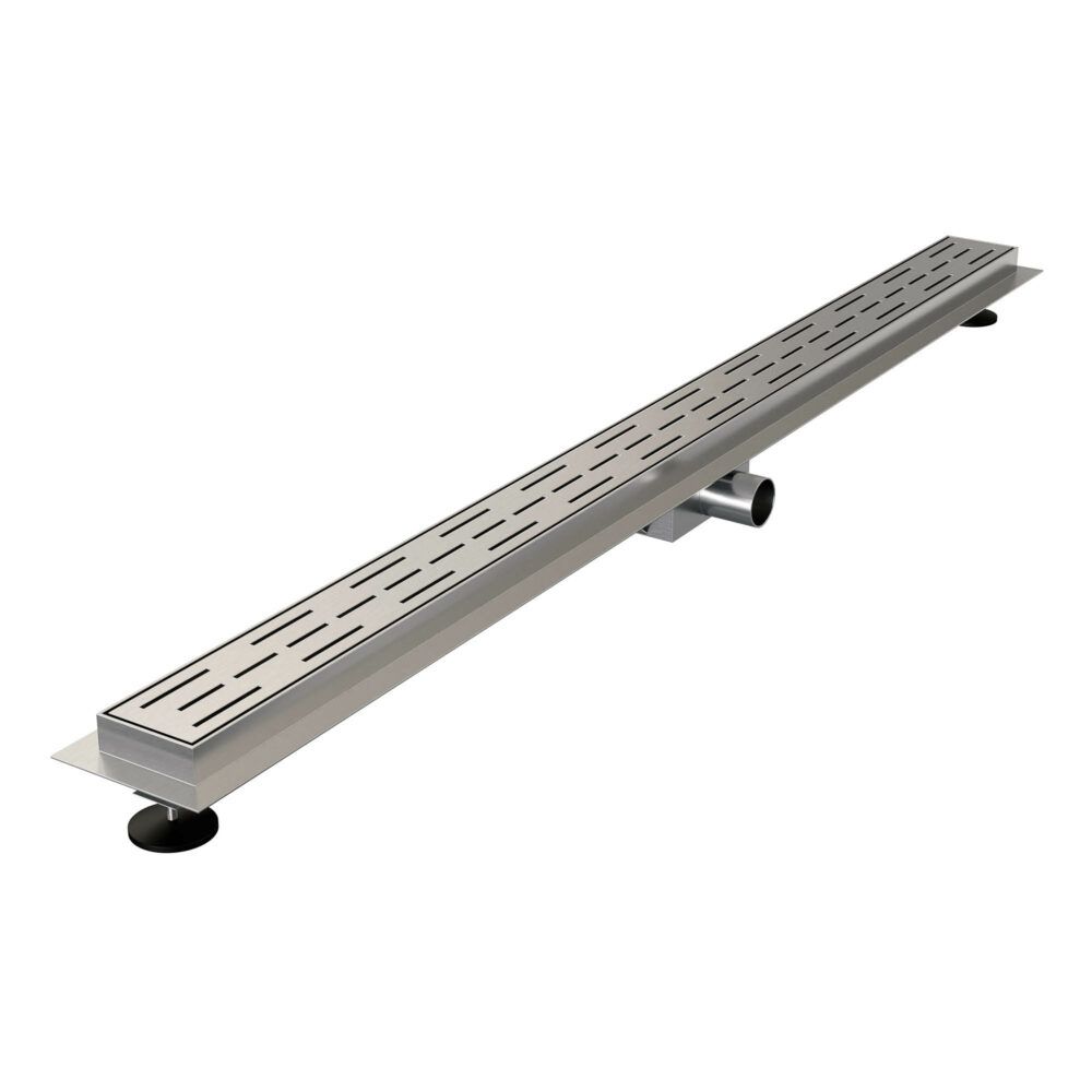 Xellanz Douchegoot 120cm - met Muurflens - Standaard Rooster - Geborsteld RVS - 7.5mm