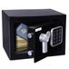 SereneLife Coffre-fort numérique | Boîte à clés pour maison, bureau, hôtel | Sécurité pour argent, bijoux, armes à feu | Accès électronique et mécanique, 2 clés, rangement, noir