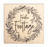 Rayher Stempel Frohe Festtage, 7x7cm, 29267000