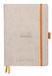 RHODIA 117765C - Soepel Notitieboek Bullet Journal Goalbook Beige - A5 14,8 x 21 cm - Kleine Ruitjes - 240 pagina's - Clairefontaine Ivoor Papier 90 g/m² - 2 Leeslinten, Elastieksluiting - Imitatieleer
