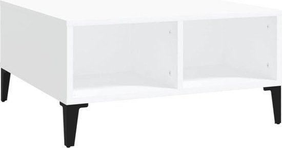 vidaXL Salontafel 60x60x30 cm bewerkt hout wit