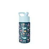 Simple Modern SM-KIDS Kinderwaterfles met rietdeksel Geïsoleerde roestvrijstalen herbruikbare beker voor peuters, meisjes, jongens Summit Collection 14 oz, onder de zee
