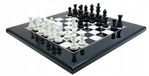 Luxgifts Échecs en bois noir/blanc avec échiquier laqué 40cm