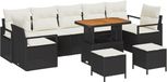 vidaXL Tuinbank - Zwart - Polyrattan
