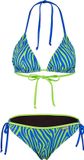 BECO zebra vibes triangelbikini - C-cup - blauw/groen - maat 36