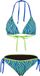 BECO zebra vibes triangelbikini - C-cup - blauw/groen - maat 36