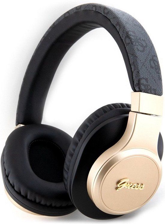 Guess 4G Script Logo Bluetooth Over-Ear Headphones - Black