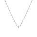 Lucardi Dames Stalen ketting hart met zirkonia - Ketting - Staal - Zilverkleurig - 47 cm