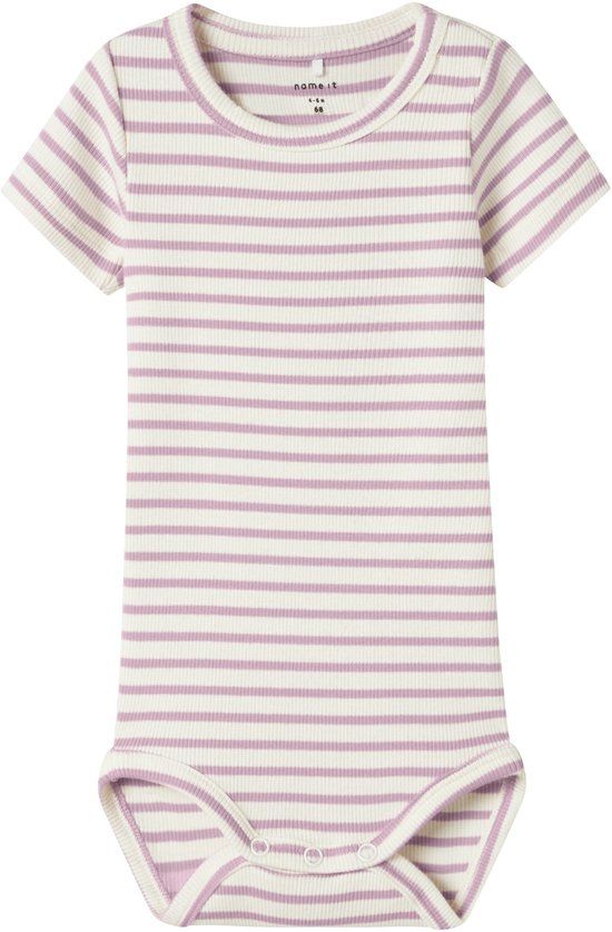 NAME IT NBNBANI SS BODY NOOS Baby Bodies Fragrant Lilac Katoen/Modal/Elastaan Maat 62