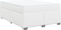 vidaXL Boxspring met matras kunstleer wit 140x200 cm