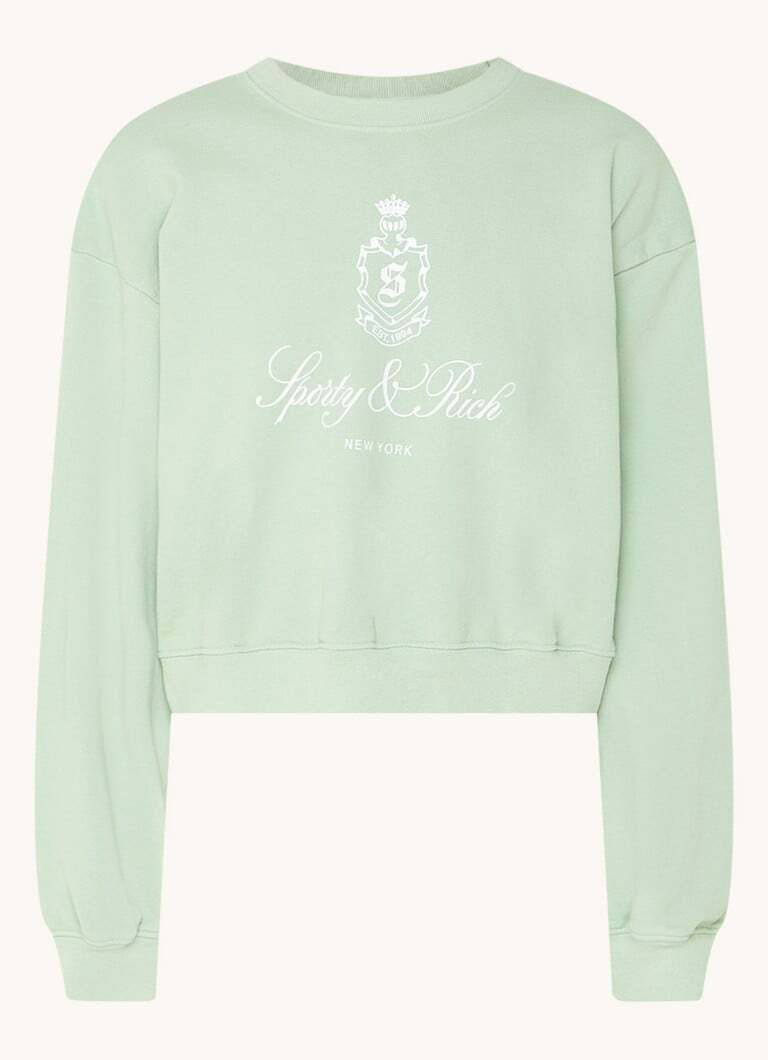 Sporty & Rich Sporty & Rich Vendome sweater met logoprint
