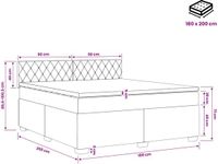 vidaXL Boxspringbed met matras Zwart 180 x 200 cm Fluweel