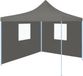 vidaXL Vouwtent pop-up met 2 zijwanden 3x3 m antraciet