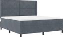 vidaXL Boxspringbed met hoofdeinde Donkergrijs 180 x 200 cm Fluweel