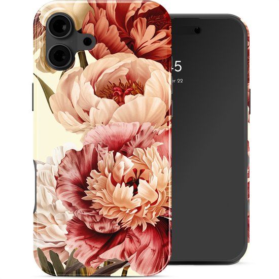 Selencia Hoesje - Geschikt voor Apple iPhone 16 - Backcover - Vintage Peony