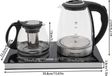 StarTech Elektrische waterkoker en theebrewer - Dubbel ontwerp - 1800 W - 1,8 liter + 1,0 liter - RVS en glas - Tegelijkertijd water koken en thee zetten
