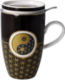 Goebel Lotus | Thee Mok Yin Yang Zwart | Beker - porselein - 450ml