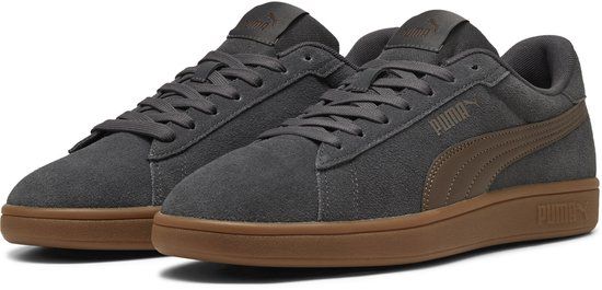 PUMA Smash 3.0 Unisex Sneakers - Dusky Gray-Flat Bronze-Gum