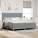 Prolenta Maison Exclusive - Boxspringbed met matras, lichtgrijs, 200 x 200 cm, gestoffeerd