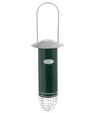 Dehner Natura wildvogel-mezenbeitelautomaat, Ø 7,5 cm, hoogte 26,5 cm, metaal, donkergroen