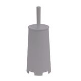 GEDY G-Oscar WC-borstel om neer te zetten, kleur grijs, 35 x 13 x 13 cm, gewicht 0,396 kg, wc-borstel met borstelharen van thermoplastische hars, design R&D Gedy