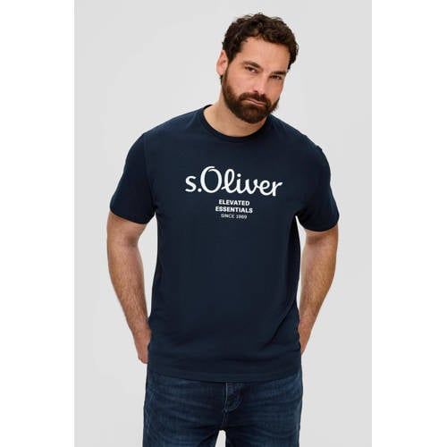 s.Oliver Big Size T-shirt Plus Size - blauw/zwart