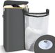 Merkloos Wasmand met Deksel - Opvouwbare Wasemmer - 100L - Grijs
