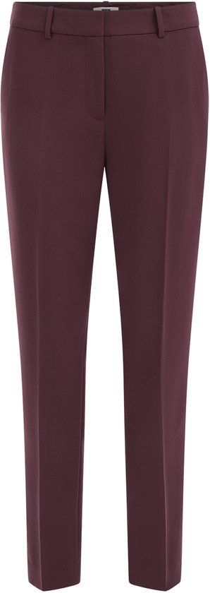 WE Fashion Dames slim fit pantalon Aubergine Maat 42