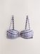 Next Dames Bandeau Bikinitop met beugel Blauw Geometric Pied-de-poule 85F
