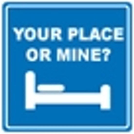 Miko Products verkeersbord - Your place or mine - metaal