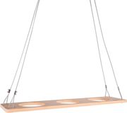 UNUS® Kruidenrek van bamboe hangend 60x16 cm met staalkabel ophanging en potopeningen