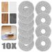 Ecovacs Wischpads pour aspirateur robot - Housses de vadrouille de remplacement - 10 pièces - Microfibre de Dacron - Lavable et réutilisable - Convient aux modèles T30 Pro Omni, T30S Pro, T50, N30 Pro Omni